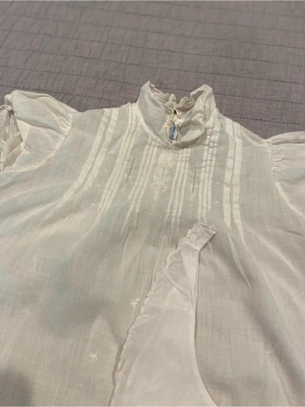 Vintage Pemae Philippine Handmade Baby Dress & Matching Bib Set-6 month